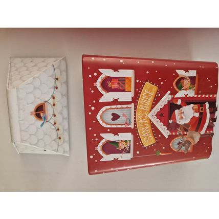 M & S SANTA HOUSE BISCUIT TIN