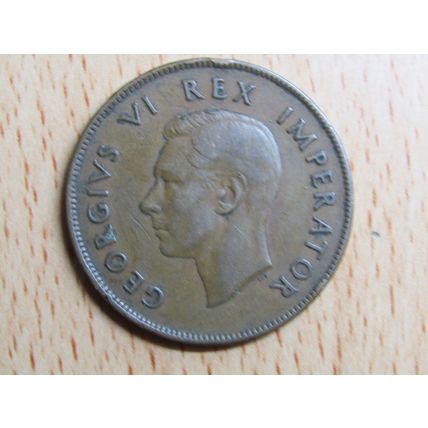 South Africa 1938 1d Penny Coin