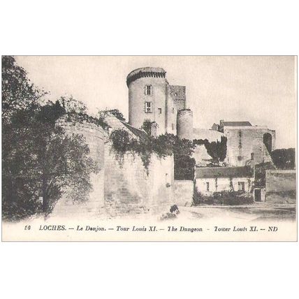 37 - Loches - LE DONJON - 2 CARTES POSTALES