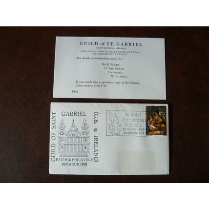 Great Britain 1968 Guild of Saint Gabriel Faith & Philately Convention Cover