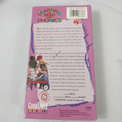 Learning to Read with Phonics Sight Words by Goodtimes - 1998 - VHS Tape - Used