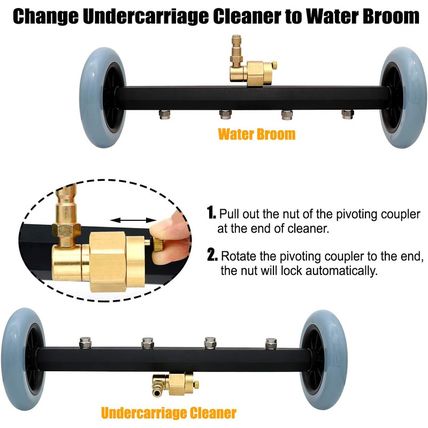 ZALALOVA Pressure Washer Undercarriage Cleaner, 16 Inch Power Washer Surface Cle