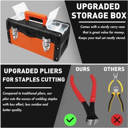 Plastic Welder Repair Machine Kit, 5-Level Adjustable Power, Bumper Plastic Repa