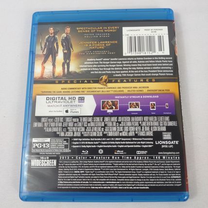 The Hunger Games Catching Fire - 2013-PG/13- 2Disc Blu/ray DVD W/Slipcover Used