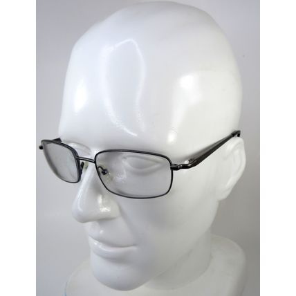 Caravaggio Rudy Gun Metal Eyeglasses Frames Full Frame Brushed Silver 54/18/145