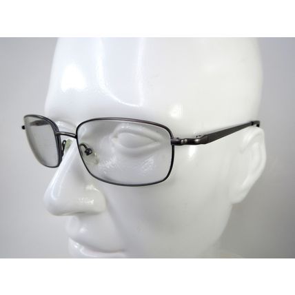 Caravaggio Rudy Gun Metal Eyeglasses Frames Full Frame Brushed Silver 54/18/145