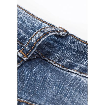 Sky Blue Valentines Day Heart Patchwork Jeans