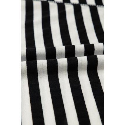 Black Stripe Batwing Sleeve Crewneck Oversized Top