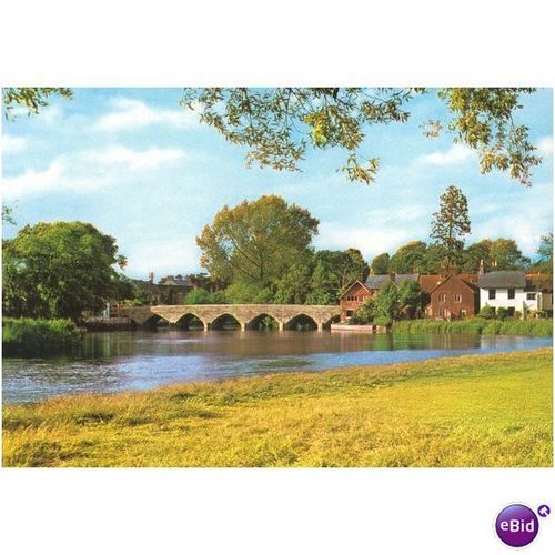 GB Postcard - River & Bridge Fordingbridge, Hampshire