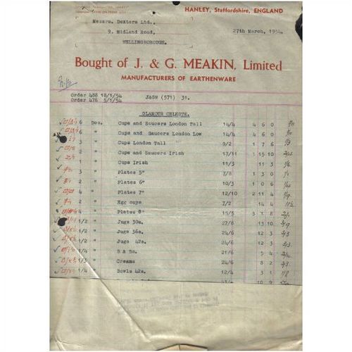 J. & G. MEAKIN LTD,HANLEY ,STAFFORDSHIRE,27MAR 1954