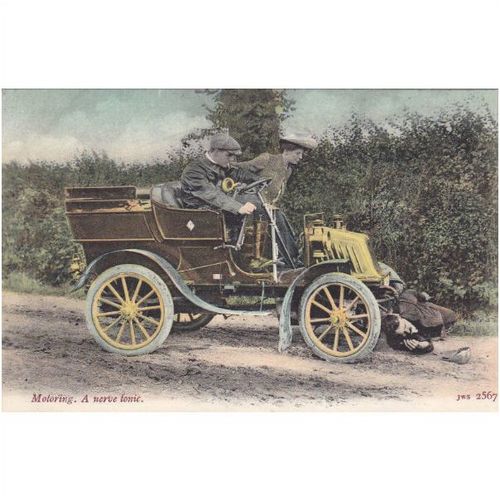 Motoring, A nerve tonic. Car Postcards Mv2125