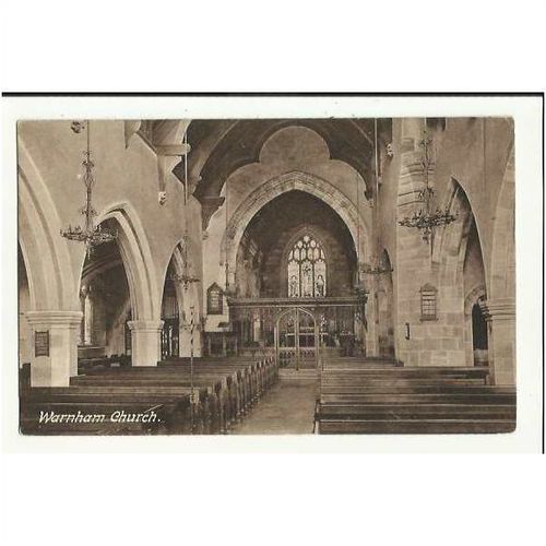 Sussex WARNHAM Church Interior Postcard by Frith (58201)