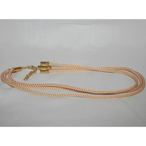 Vintage 1970 Gold 3 Strand Cord Belt Size 24.5 To 28" Womens New