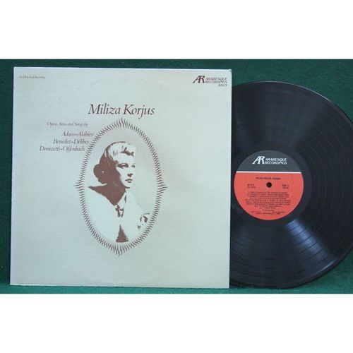 Miliza Korjus - Opera Arias & Songs by Adam, Alabiev, Benedict - 8013 - EX+