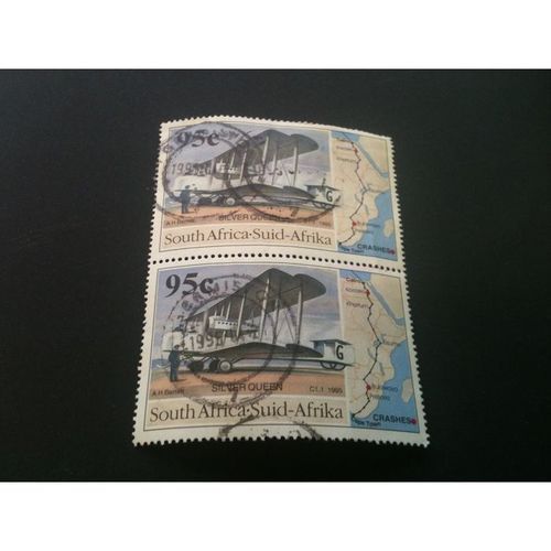 SOUTH AFRICA 1995 AVIATION 95c joint pair USED