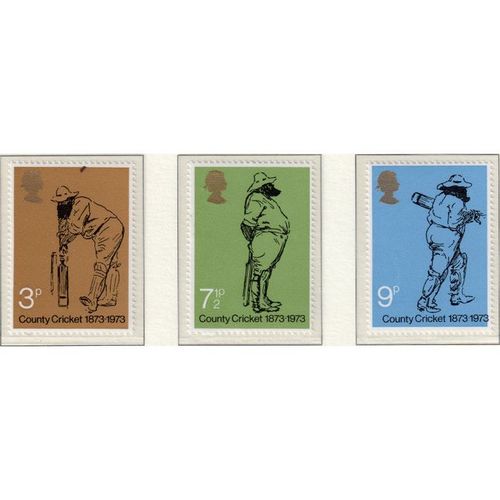 GB 1973 SG928 - 930 COUNTY CRICKET SET OF 3 UNMOUNTED MINT (Ra)