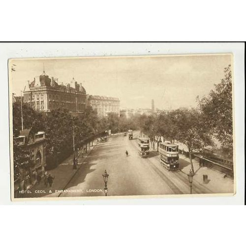 LONDON Hotel Cecil Postcard by Daily News