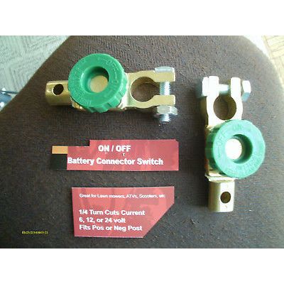 2 Piece Auto Quick Battery Disconnect Cut-Off Kill Switch Fits Pos/Neg Term Post