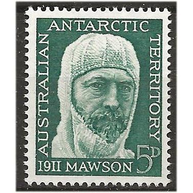 Australian Antarctic Territory 1961 SG7 5d Myrtle-Green Unmounted Mint .