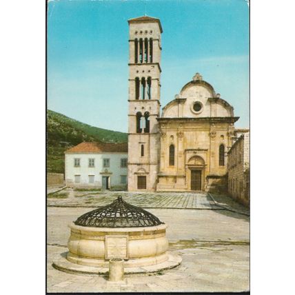 Hvar, Croatia - Cathedral - postcard c.1970s