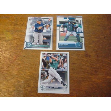 2022, Bowman/Topps/Donruss, 3-Rc Cards, CAL RALEIGH, Mariners