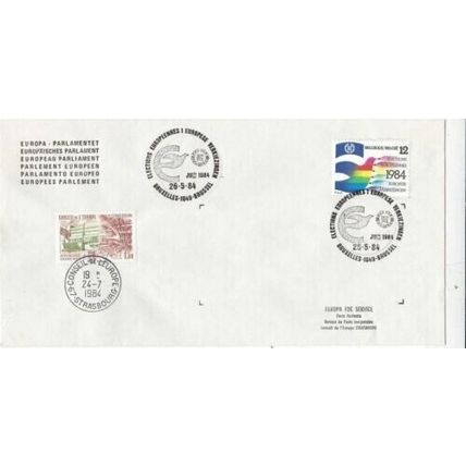 Belgium 1984 Elections European Commission FDC special cancel Unaddressed VGC