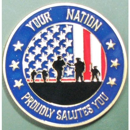 Thank You For Your Service. Challenge Coin. 1.50". A85b.