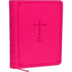 Nkjv, Deluxe Gift Bible, Leathersoft, Pink, Red Letter Edition, Comfort Print
