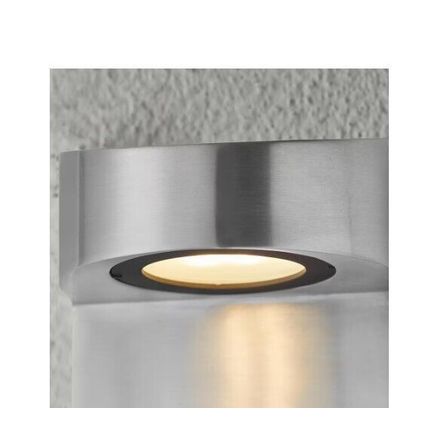 H B Owens Modern 1-Light Polished Aluminum Integrated LED Outdoor Wall Sconce