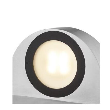 H B Owens Modern 1-Light Polished Aluminum Integrated LED Outdoor Wall Sconce
