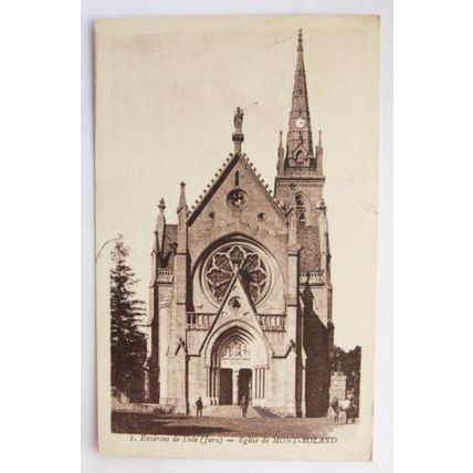 1937 postcard Environs de Dole, Eglise de Mont Roland