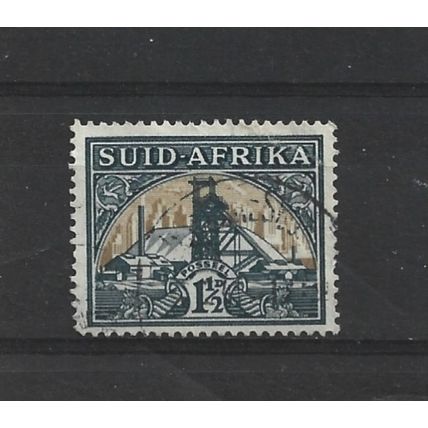 SouthAfrica.SG57 1 1/2d Gold Mine.Afrikaans Inscription.Fine Used.Aug25a