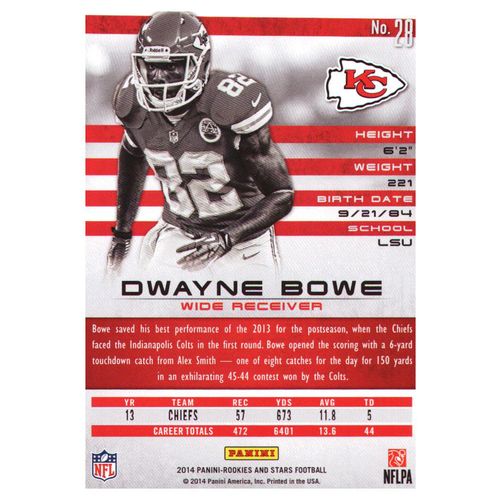 2014 Football Rookies & Stars Dwayne Bowe