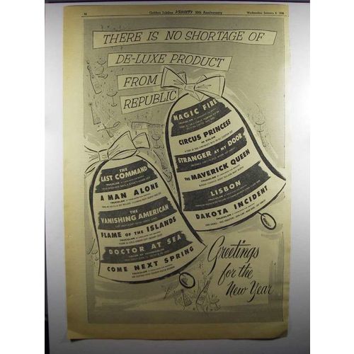 1956 Republic Pictures Ad - A Man Alone, Magic Fire