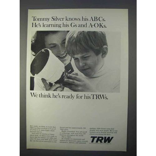 1966 TRW Inc. Ad - Tommy Silver Knows his ABCs