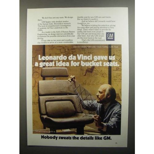 1984 GM General Motors Ad - Leonardo Da Vinci