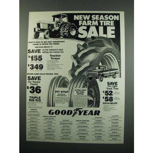 1984 Goodyear Tires Ad - New Season Farm Tire Sale