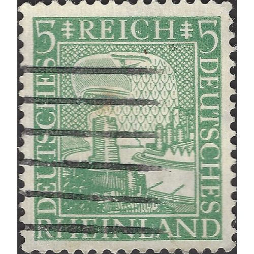 RHEINLAND, Empire, Eagle and Industry, green 1925, 5pf