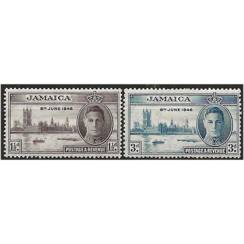 Jamaica 1946 Victory Set SG141-142 Mounted Mint .. .