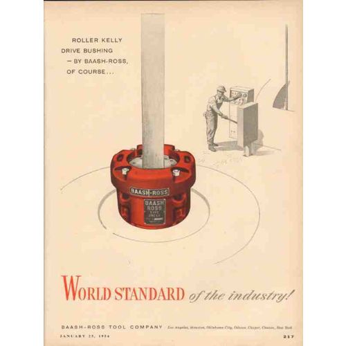 BAASH-ROSS TOOL COMPANY 1954 World Standard of the Industry vintage ad