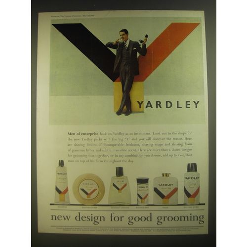 1960 Yardley Advertisement - Shampoo, Shaving Soaps, Shaving Lotions, Deodorant