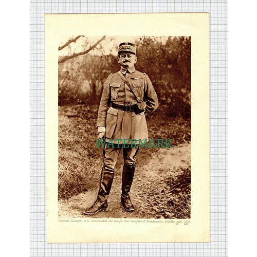 X742) General Mangin Douaumont World War 1 - 1919 Cutting