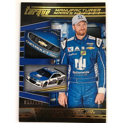 2017 Panini Torque Manufacturer Marks Gold #4 Dale Earnhardt Jr 033/199