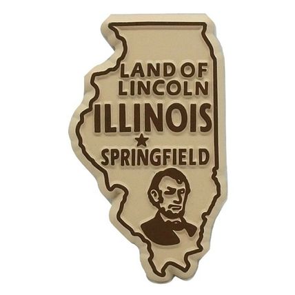 Illinois The Land of Lincoln Fridge Magnet