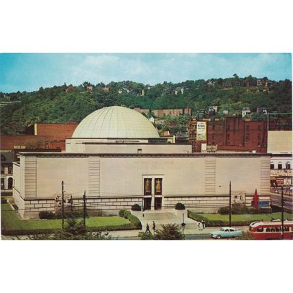 Standard size printed postcard Buhl Planetarium Pittsburgh Pennsylvania