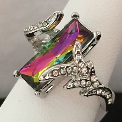 Ring Rainbow CZ Fashion Statement Ring #93 USA Seller