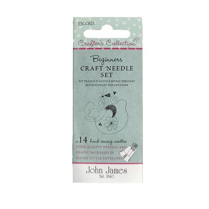 John James Beginners Craft Needle Set 14 Embroidery Quilting Tapestry JJ