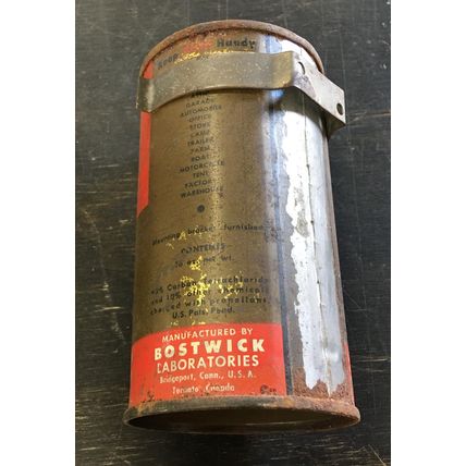 HERO Mini Fire Extinguisher Can with Wall Mount Clamp Vintage bostwick