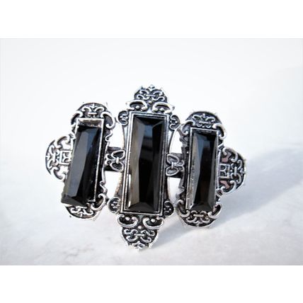 Silver metal purple green black jeweled viking nordic hair clip barrette