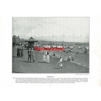 Weymouth, Dorset & St Asaph Cathedral, Wales, Book Illustration (Print), c1897